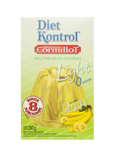 GELATINA BAJAS CALORIAS X 30G BANANA - DIET KONTROL