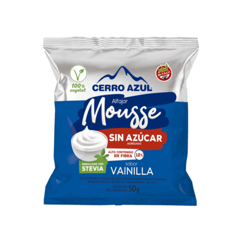 ALFAJOR VEGANO MOUSSSE DE VAINILLA SIN TACC- CERRO AZUL