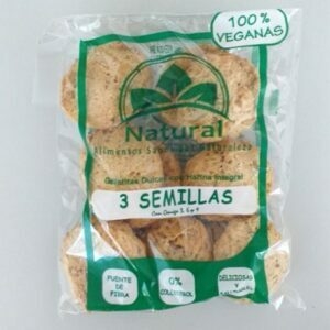 GALLETITAS VEGANAS 3 SEMILLAS X 180G - NATURAL VEGANO