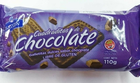 CUADRADITAS DE CHOCOLATE GALLETITAS X 110GR - NATUZEN