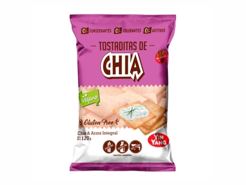 TOSTADAS DE CHÍA Y ARROZ INTEGRALES 120gr YIN YANG