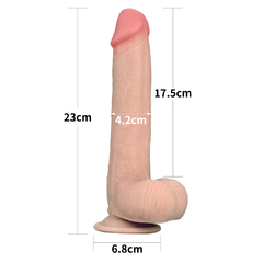 Imagen de 9'' DILDO PENE PELLIZCABLE DOBLE CAPA - Sliding Skin Dual Layer Dong