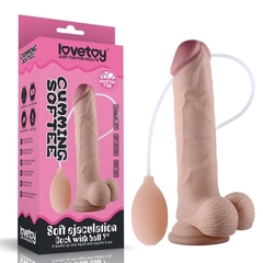 9" DILDO PENE EYACULADOR Soft Ejaculation Cock With Ball