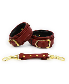 DARK RED PREMIUM CUFFS - Esposas de cuero - comprar online