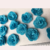 Flor pequena Azul Esmeralda - Pct 12 un - comprar online