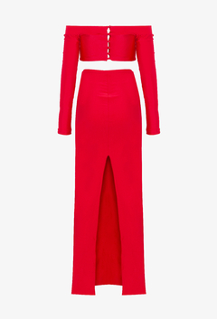 Long sleeve Top and Skirt Set Alinne Red - buy online
