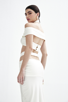 Skirt and Top Set Estella Off white on internet