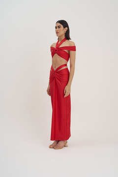 Conjunto de falda y top Estella Rojo en internet
