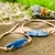 Cianita Azul pulseira de couro e prata ajustável na internet