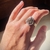 Pirita anel moldura de prata - comprar online