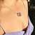 Fluorita Arco-Íris octaedra colar de prata curto - comprar online