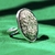 Pirita anel ajustável moldura de prata