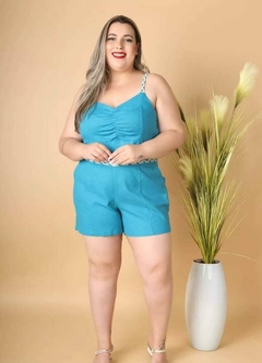 Conjunto Plus Size Regata e Short Verde