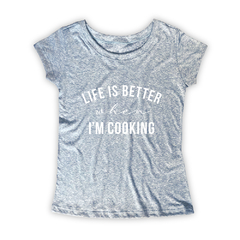 Camiseta Feminina Estampa Cooking - loja online