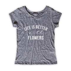 Camiseta Feminina Estampa Flowers - comprar online