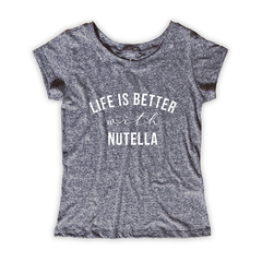Camiseta Feminina Estampa Nutella - loja online