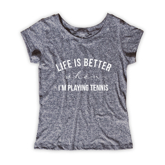 Camiseta Feminina Estampa Playing Tennis - comprar online