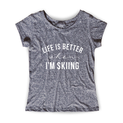 Camiseta Feminina Estampa Skiing