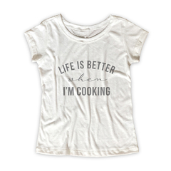 Camiseta Feminina Estampa Cooking na internet