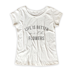 Camiseta Feminina Estampa Flowers - loja online