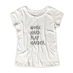 Camiseta Feminina Estampa Work Hard - loja online