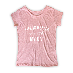 Camiseta Feminina Estampa Cat na internet