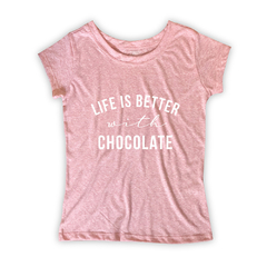 Camiseta Feminina Estampa Chocolate na internet
