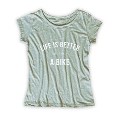 Camiseta Feminina Estampa Bike na internet