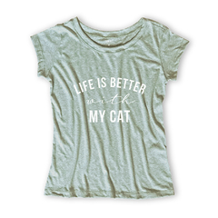 Camiseta Feminina Estampa Cat - comprar online