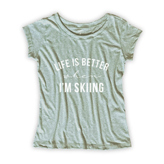 Imagem do Camiseta Feminina Estampa Skiing