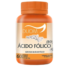 Ácido Fólico (B9) 60cps 250mg (1 ao dia) Duom