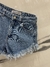 Short ISIS deflecado denim rigido celeste - Gloria y Paz