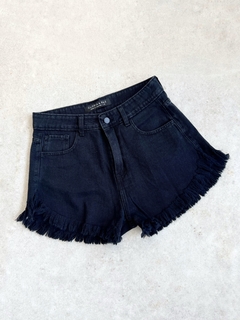 Short MAYCE NEGRO denim deflecado - tienda online