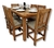 MESA COMEDOR 1,40 X 0.80 MTS + 4 SILLAS ANATÓMICAS EN MADERA NOBLE + CETOL. AMPLIA GARANTÍA ESTRUCTURAL!! - comprar online