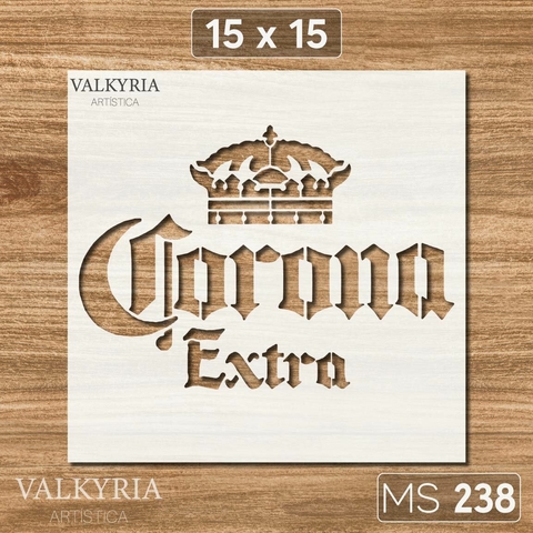 Stencil 15 x 15 "Cerveza Corona Extra" | MS 238