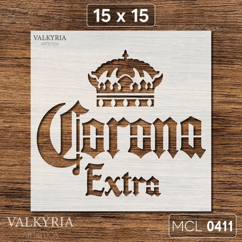 Stencil 15 x 15 "Cerveza Corona Extra" | MCL 0411