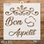 Stencil "Bon Appetit" 20 x 20 | Positivo Stencil