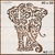 Stencil "Elefante Arabesco" 30 x 30 | Sweet Art Láser