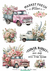 Transfer Color A4 "Camiones con Flores Rosas" | TC 027