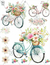 Transfer Color 20 x 25 "Bicicletas con Flores" | TE 129