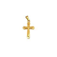 Dije cruz doble dorado - 1898J