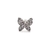Piercing Borboleta Cravejada para Hélix / Tragus - PRATA 925 / Aço Inox