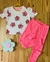 Conjunto Flores Rosa Neon