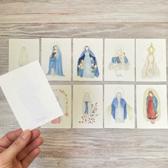 Set de estampitas/tarjetas Virgen María - Santitos La Perla