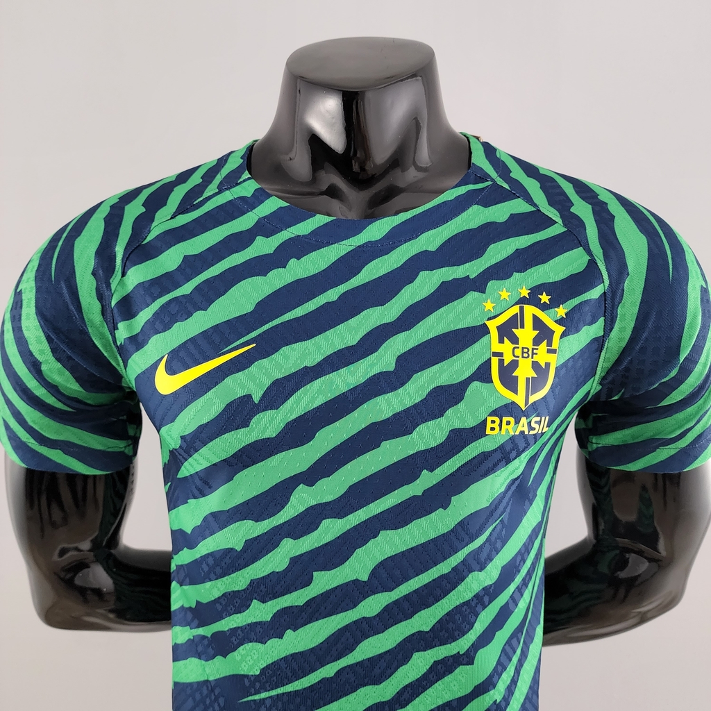 Camisa Brasil Treino Player 22/23-Verde R$ 209,90-Frete Grátis