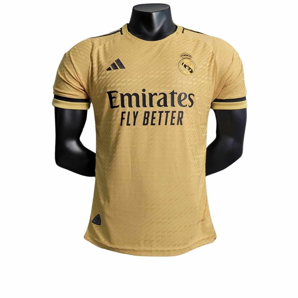 Camisa Real Madrid 23/24 Jogador Adidas Masculina - Dourado