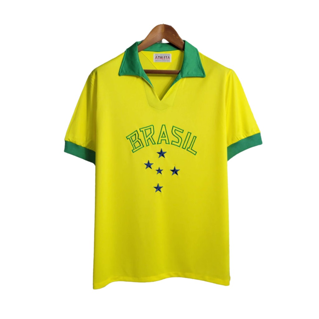 Camisa Seleção Brasileira Retrô 1958 Masculina - Amarela