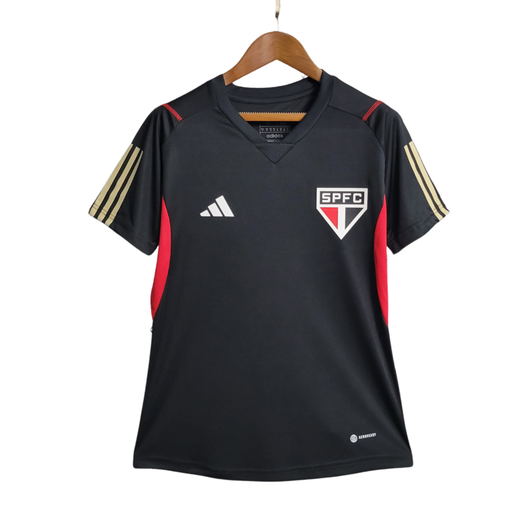 Camisa São Paulo Treino 23/24 Feminina Adidas Torcedor - Preto