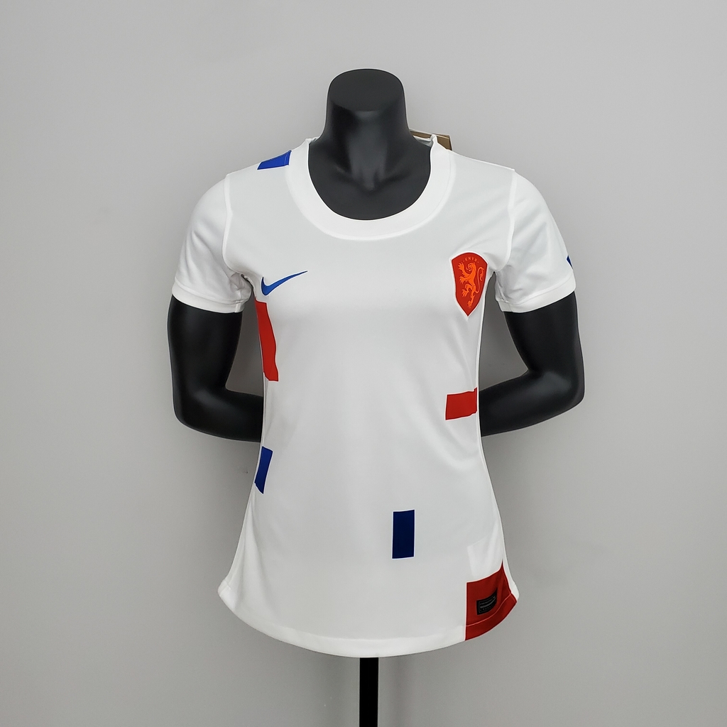 Camisa Holanda KNVB 2023 Nike Stadium Home Feminina - Laranja