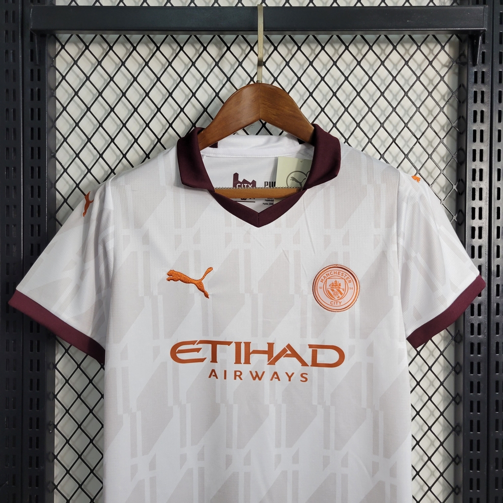 Camisa Manchester City 23/24 s/n° Pré Jogo Puma - Vermelho